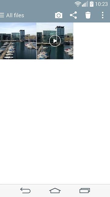Go to the required folder.Press and hold the required file.