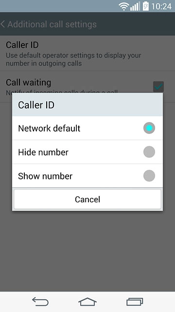 Press Hide number or Show number.