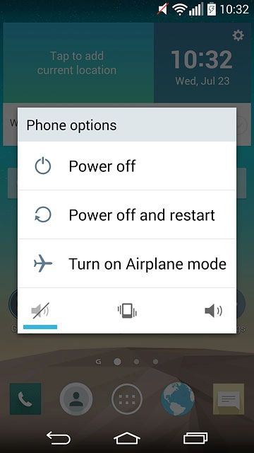 To turn off silent mode:Press the sound icon.