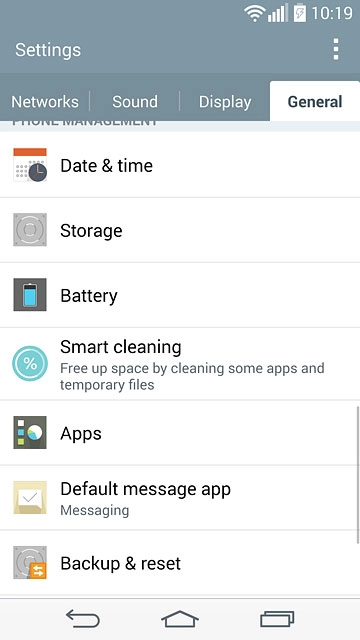Press Backup & reset.