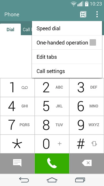 Press Call settings.