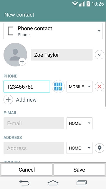 Press the drop down list next to the phone number.