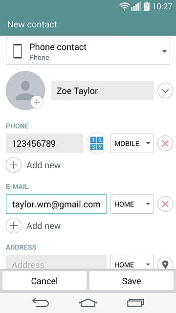 Press the drop down list next to the email address.