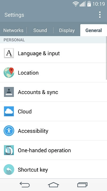 Press Accounts & sync.