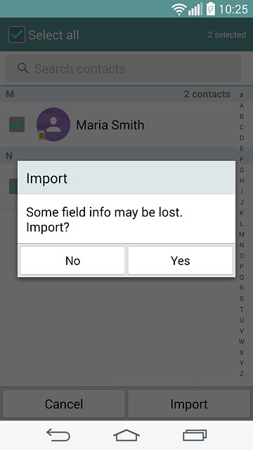 Press Yes to confirm.
