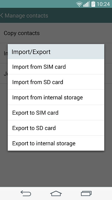 Press Export to SIM card.