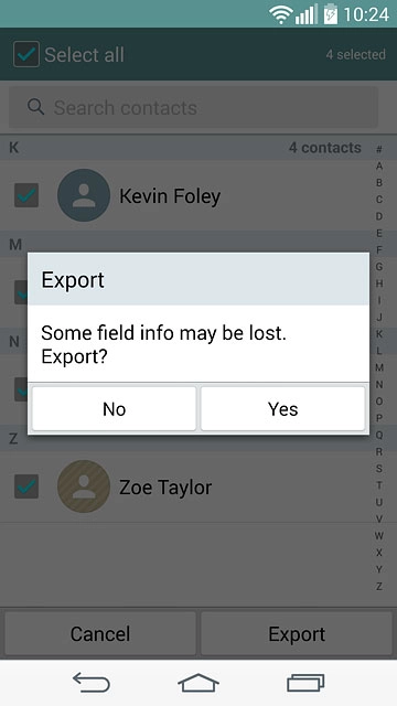 Press Yes to confirm.