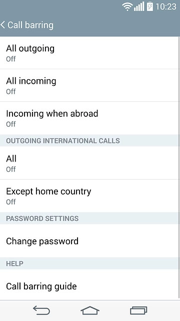 Press one of the following options:All outgoing