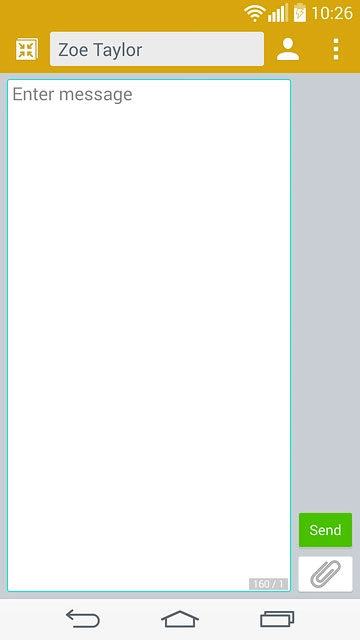 Press Enter message.Write the text for your picture message.