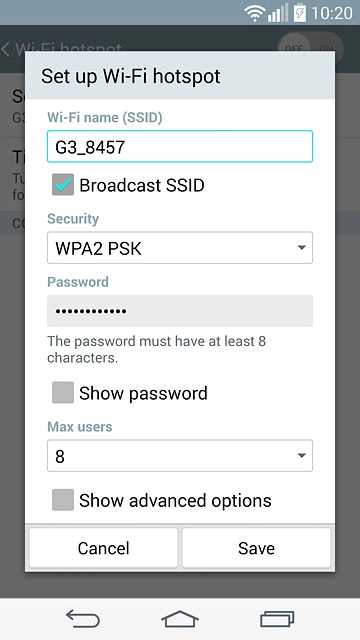 Press the drop down list below 