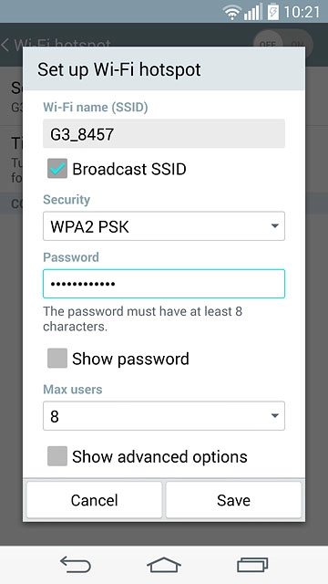 Press the field below 