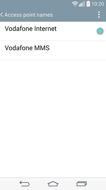 Press the menu icon.