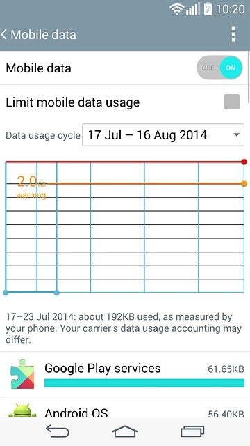 Press the home icon to return to the home screen.