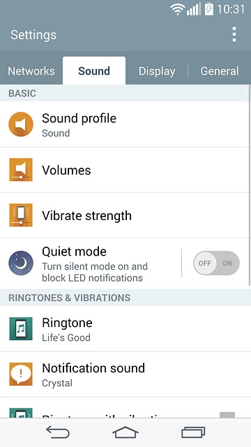 Press the home icon to return to the home screen.