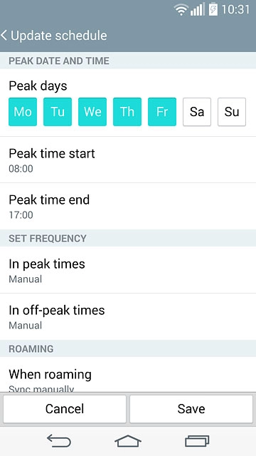 Press In off-peak times.