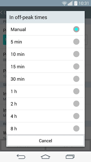 Press Manual or the required period.