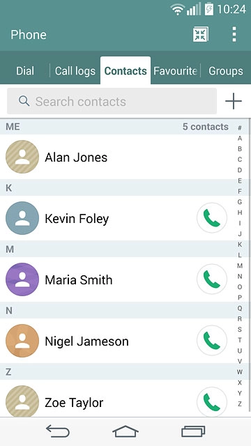 Press the menu icon.
