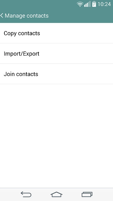 Press Import/Export.