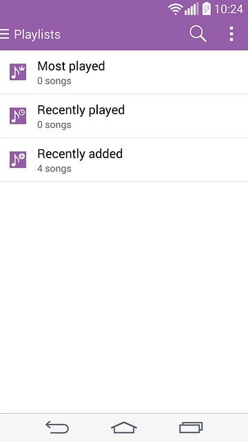 Press the menu icon.