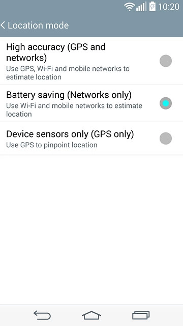 Press the return icon.