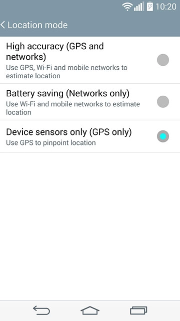 Press the return icon.