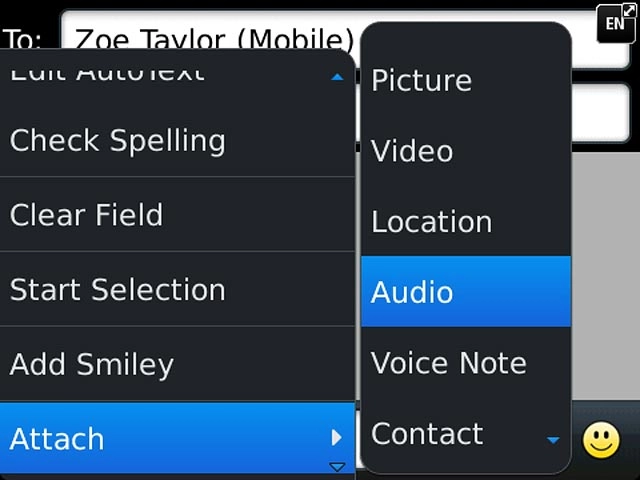 Press Audio.Go to the required folder.