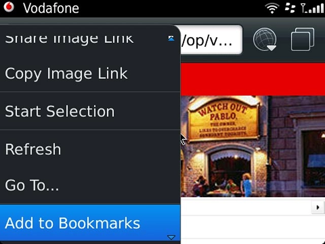 Press Add to Bookmarks.