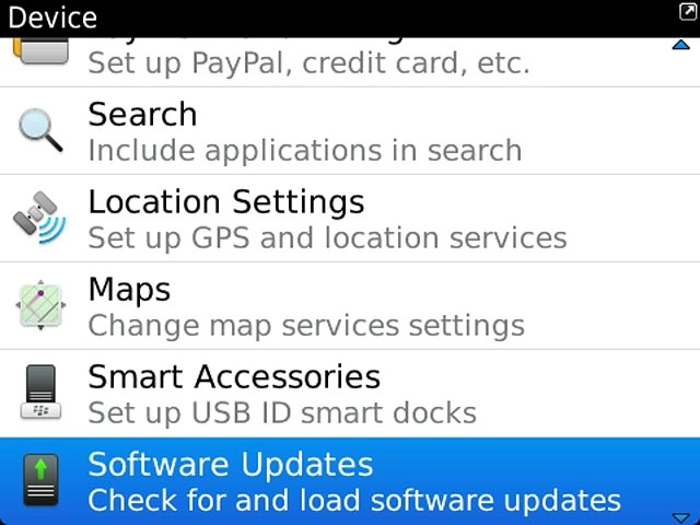 Press Software Updates.