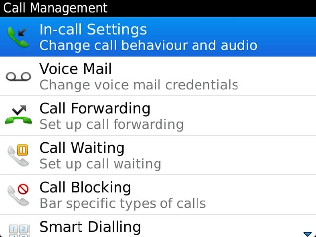 Press In-call Settings.