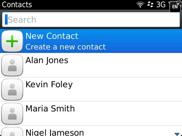 Press New Contact.