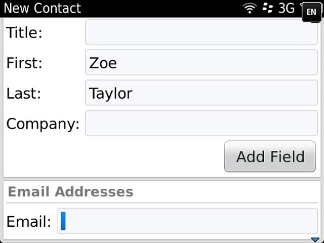 Press the field next to 