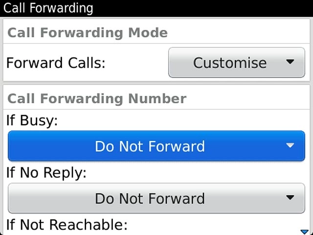 Press If Busy, If No Reply or If Not Reachable.