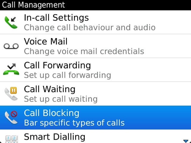 Press Call Blocking.