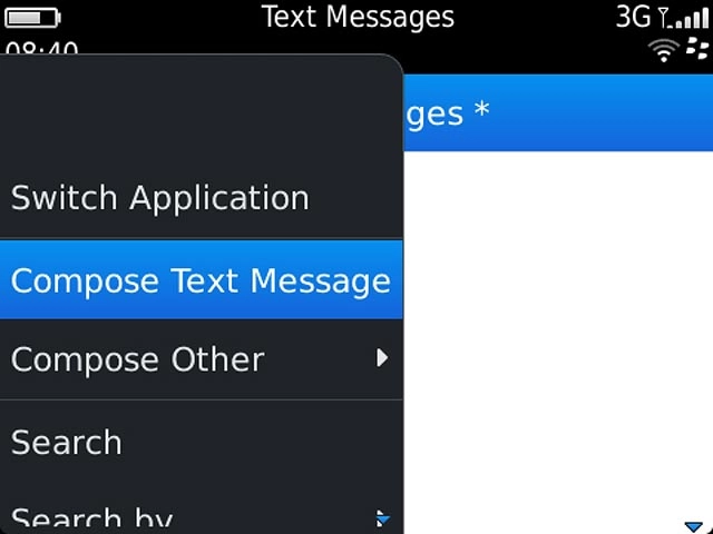 Press Compose Text Message.