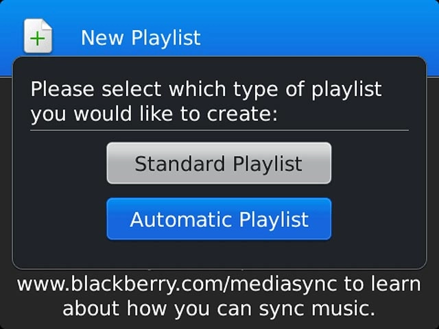 If you selected Automatic Playlist in step 3: