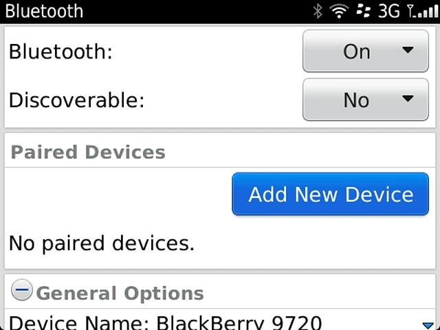 Make sure the other device is turned on and is ready to connect via Bluetooth.Press Add New Device.