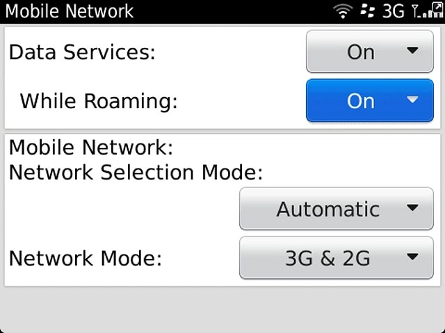 Press While Roaming.