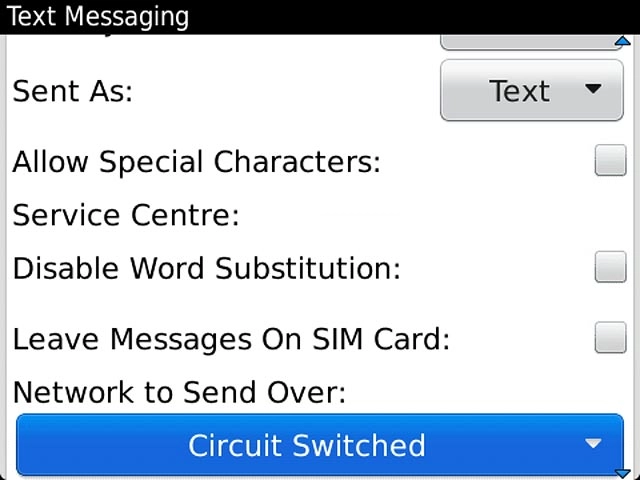 Press Network to Send Over.
