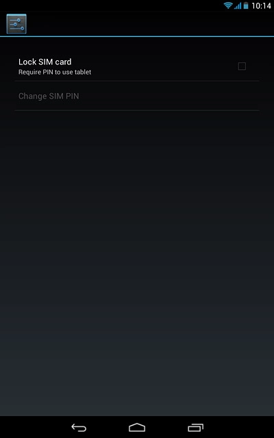 Press Lock SIM card to turn the function on or off.