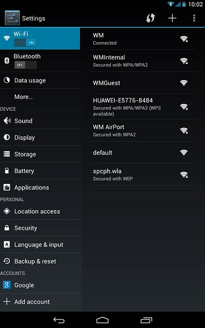 Press the home icon to return to the home screen.