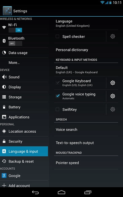 Press the home icon to return to the home screen.