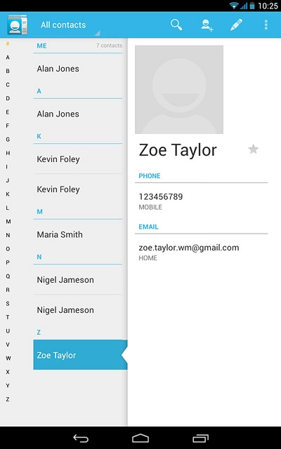 Press the home icon to return to the home screen.