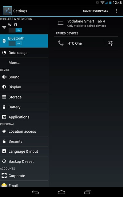 Press the home icon to return to the home screen.