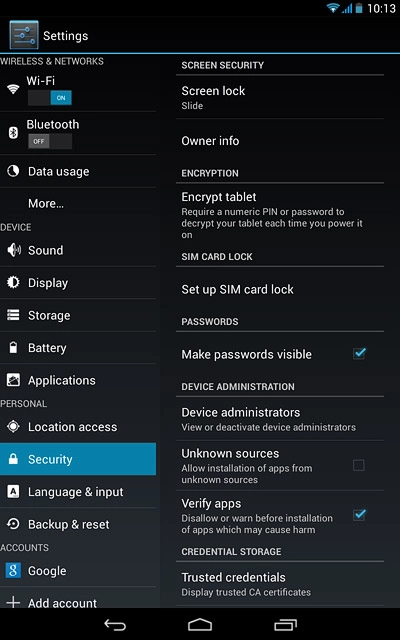 Press Set up SIM card lock.