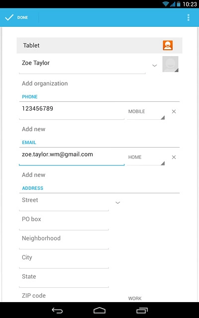 Press the drop down list next to the email address.