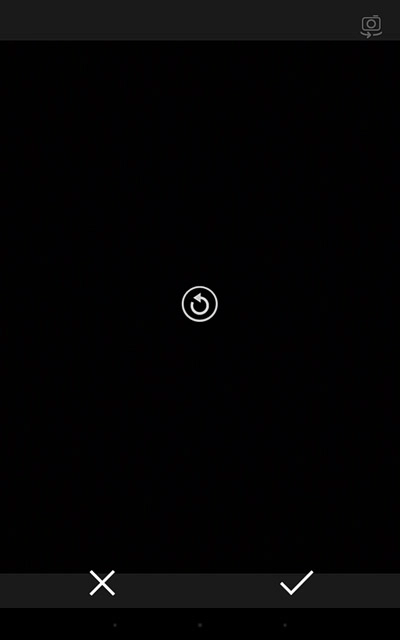 Press the confirm icon.