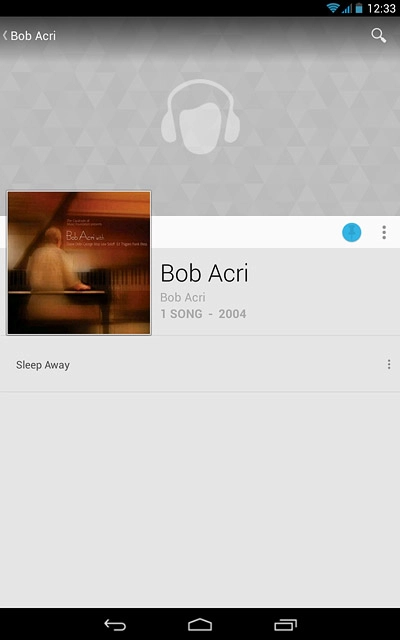 Press the menu icon next to the required audio file.