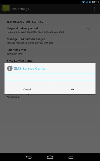 Key in +61415011501 and press OK.