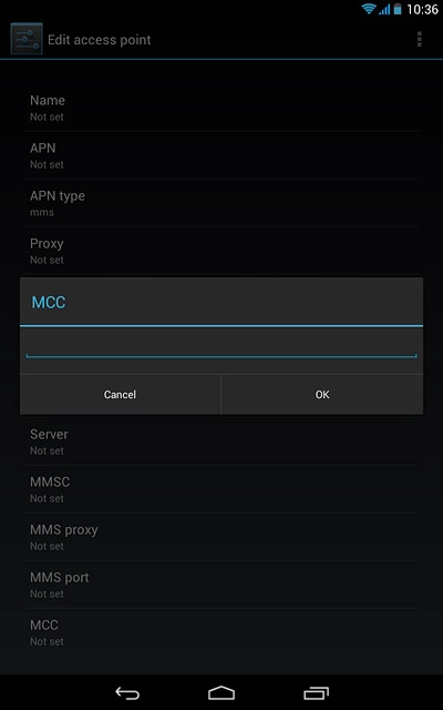 Key in 505 and press OK.