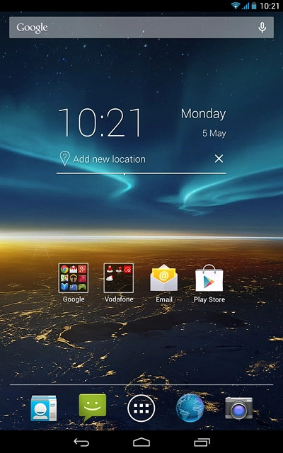 Press the contacts icon.